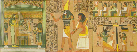 The Judgment Scene from the Egyptian Book of the Dead.