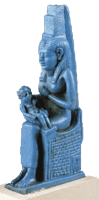 Isis as the Mother Goddess nursing Heru, the progenitor of 'Divine' kings
