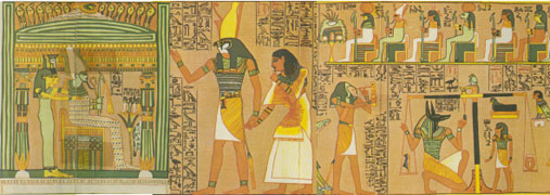 A classical Judgment Scene the Egyptian Book of the Dead.