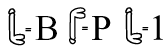 A compound image comparing letters B and P, and the number 1 to the phallus of Assur