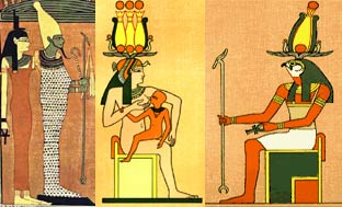 A family portrait of the Pagan founding family of gods.
