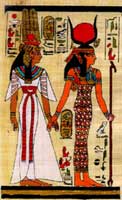 Isis and Neferari, a princess priestess of the Isis bloodline