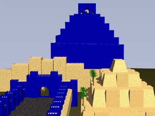The Tower of Babel pictured as a ziggurat.