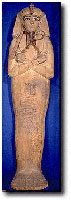The outer coffin of Rameses with the crossed crook and flail of Assur on the lid.