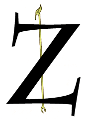 Large letter Z superimposed over Seth scepter