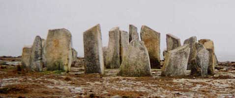 A stone circle 'grange' holy site.